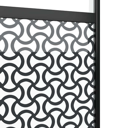 Schiebetür Schwarz 76 x 205 cm Gehärtetes Glas, Aluminium