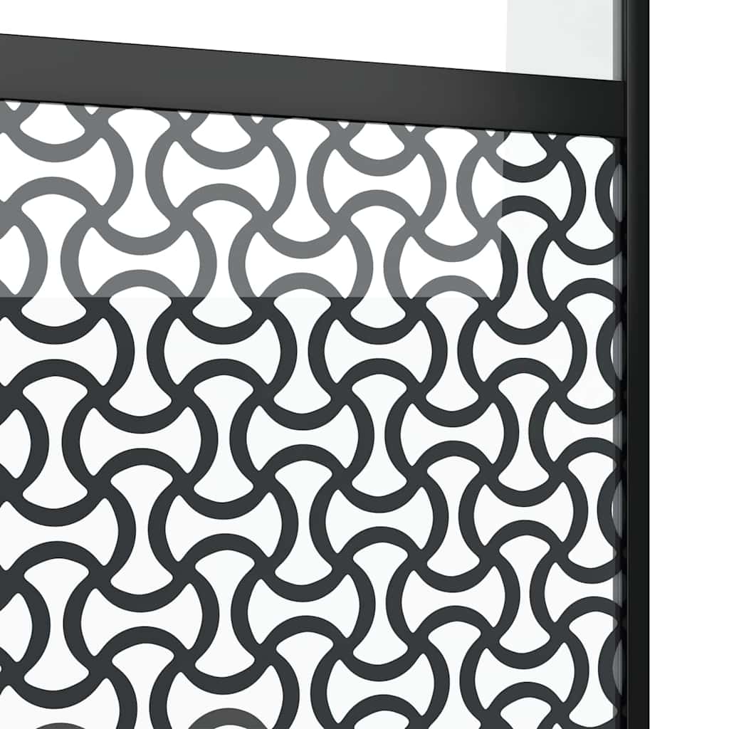 Schiebetür Schwarz 90 x 205 cm Gehärtetes Glas, Aluminium