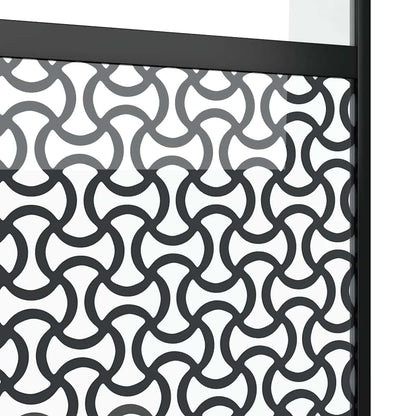 Schiebetür Schwarz 90 x 205 cm Gehärtetes Glas, Aluminium