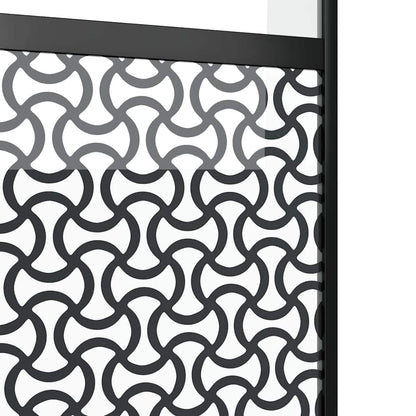 Schiebetür Schwarz 102.5 x 205 cm Gehärtetes Glas, Aluminium