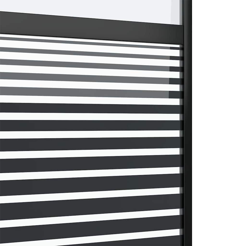 Schiebetür Schwarz 76 x 205 cm Gehärtetes Glas, Aluminium