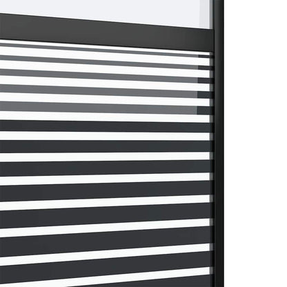 Schiebetür Schwarz 76 x 205 cm Gehärtetes Glas, Aluminium