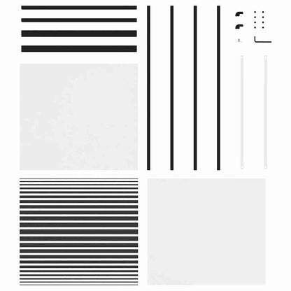 Schiebetür Schwarz 76 x 205 cm Gehärtetes Glas, Aluminium
