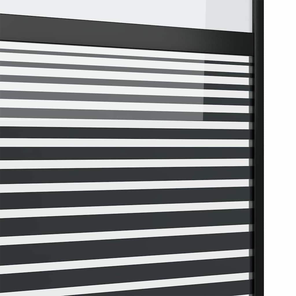 Schiebetür Schwarz 90 x 205 cm Gehärtetes Glas, Aluminium