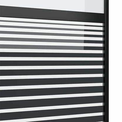 Schiebetür Schwarz 90 x 205 cm Gehärtetes Glas, Aluminium