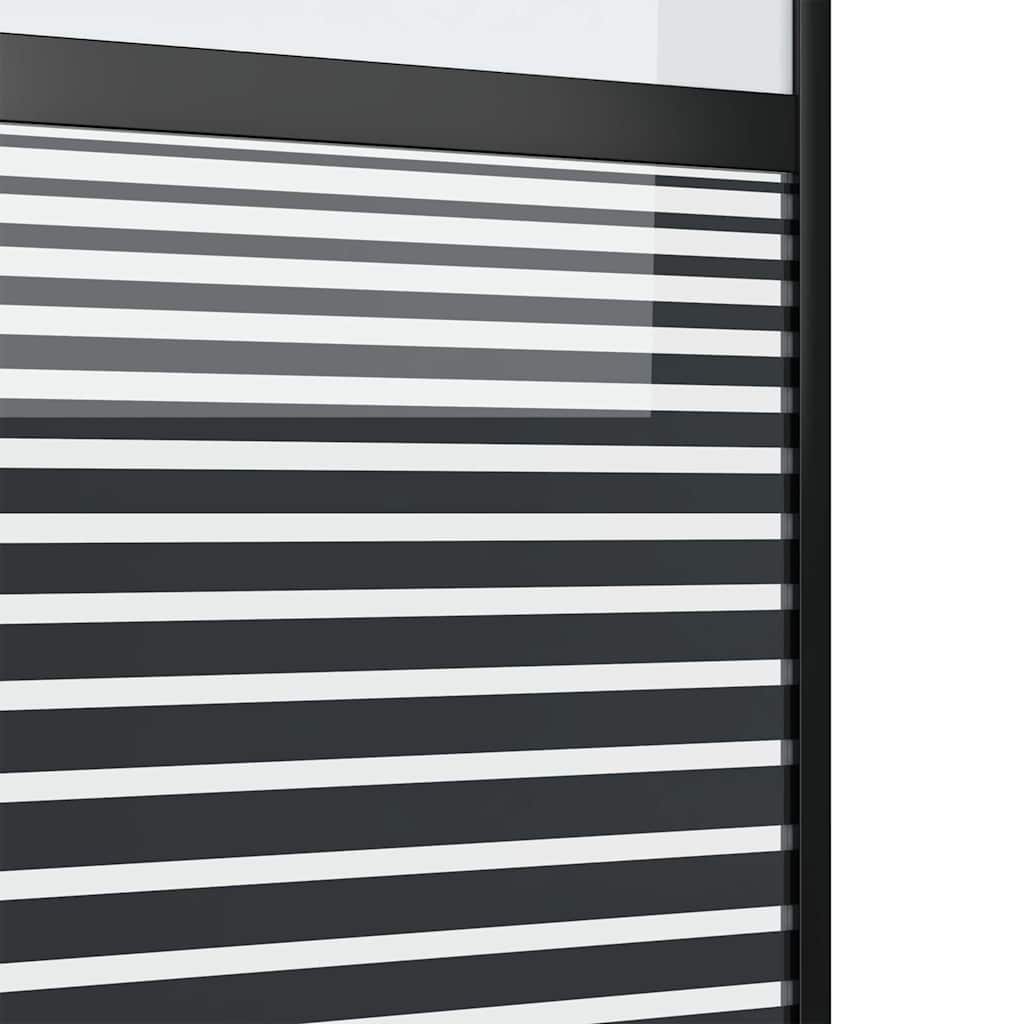 Schiebetür Schwarz 102.5 x 205 cm Gehärtetes Glas, Aluminium