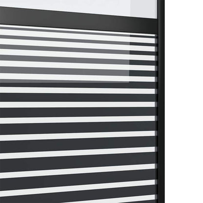 Schiebetür Schwarz 102.5 x 205 cm Gehärtetes Glas, Aluminium
