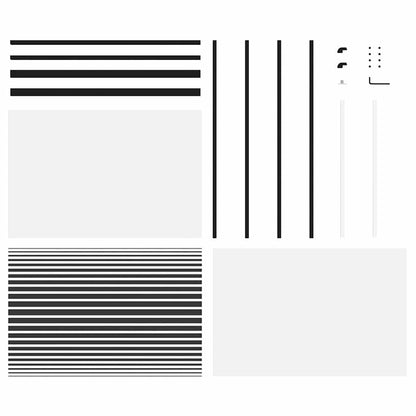Schiebetür Schwarz 102.5 x 205 cm Gehärtetes Glas, Aluminium