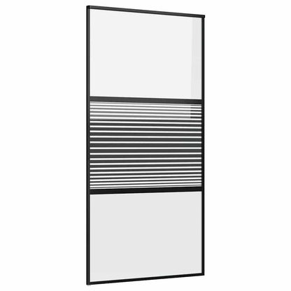 Schiebetür Schwarz 102.5 x 205 cm Gehärtetes Glas, Aluminium