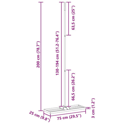 Garten-Nivellierer Manuell 75 x 25 x 200 cm