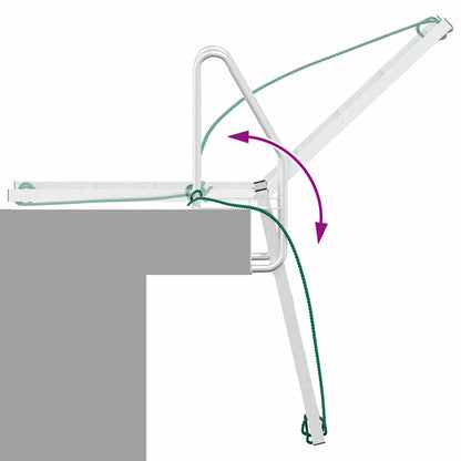 Dockleiter 4-Stufen Silber 58 x 77 x 166 cm Aluminium
