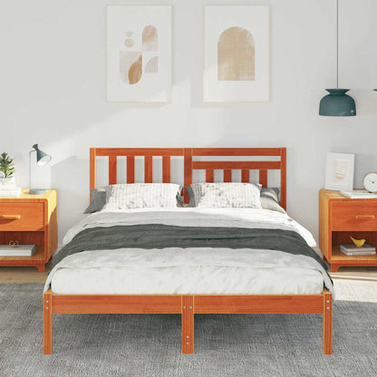 Bettgestell Wachsbraun 120 x 200 cm Massivholz Kiefer