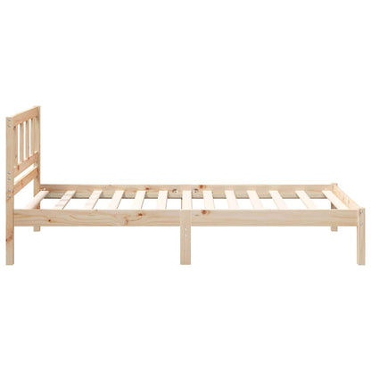Bettgestell mit Kopfteil Braun 80 x 200 cm Massivholz Kiefer