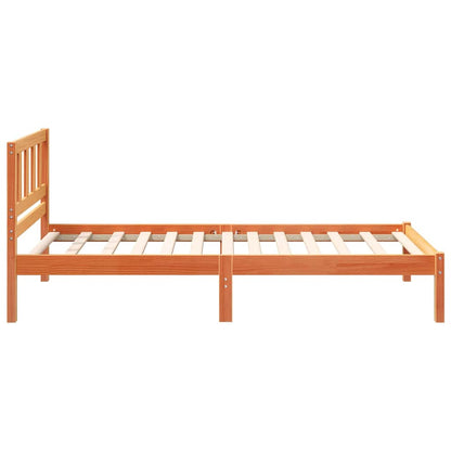 Bettgestell Wachsbraun 90 x 190 cm Massivholz Kiefer