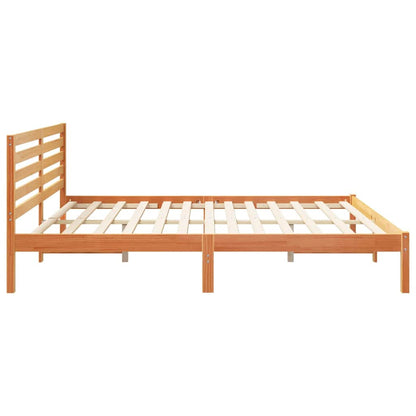 Bettgestell Wachsbraun 200 x 200 cm Massivholz Kiefer