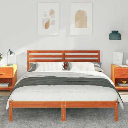 Bettgestell Wachsbraun 160 x 200 cm Massivholz Kiefer