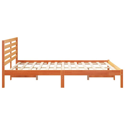 Bettgestell Wachsbraun 150 x 200 cm Massivholz Kiefer