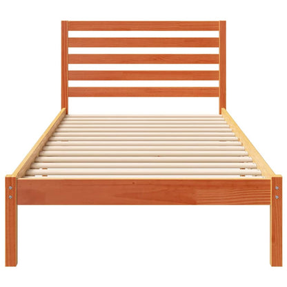Bettgestell Wachsbraun 90 x 220 cm Massivholz Kiefer