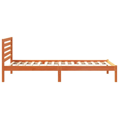 Bettgestell Wachsbraun 90 x 220 cm Massivholz Kiefer