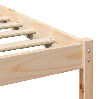 Bettgestell mit Kopfteil Braun Massivholz Kiefer