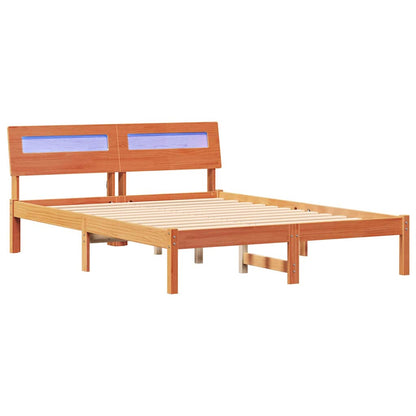 Bettgestell Wachsbraun 120 x 190 cm Massivholz Kiefer