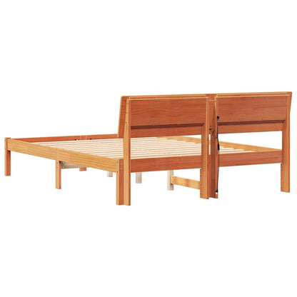 Bettgestell Wachsbraun 120 x 190 cm Massivholz Kiefer