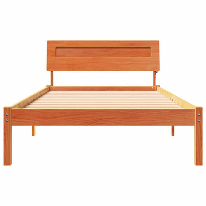 Bettgestell Wachsbraun 90 x 200 cm Massivholz Kiefer