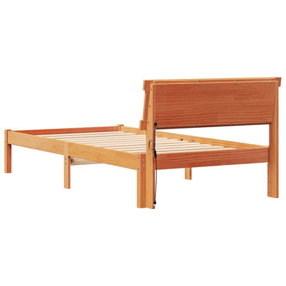 Bettgestell Wachsbraun 80 x 200 cm Massivholz Kiefer
