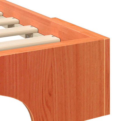 Bodenbettgestell mit Speicher Braun 140 x 210 cm Holz