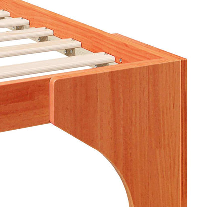 Bodenbettgestell Braun 200 x 200 cm Massivholz Kiefer