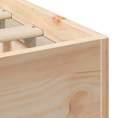 Bodenbettgestell Braun 200 x 200 cm Massivholz Kiefer