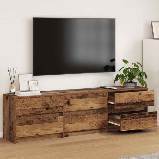 TV-Schränk mit Schubladen Braun 180 x 34 x 50 cm Holzwerkstoff