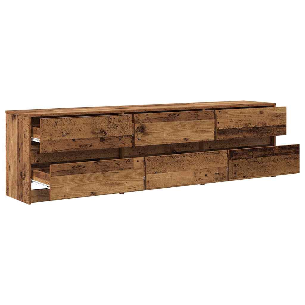 TV-Schränk mit Schubladen Braun 180 x 34 x 50 cm Holzwerkstoff