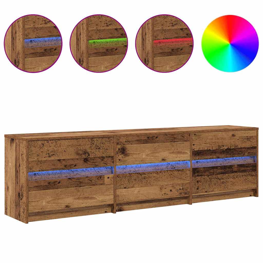 TV-Schränk mit Schubladen Braun 180 x 34 x 50 cm Holzwerkstoff