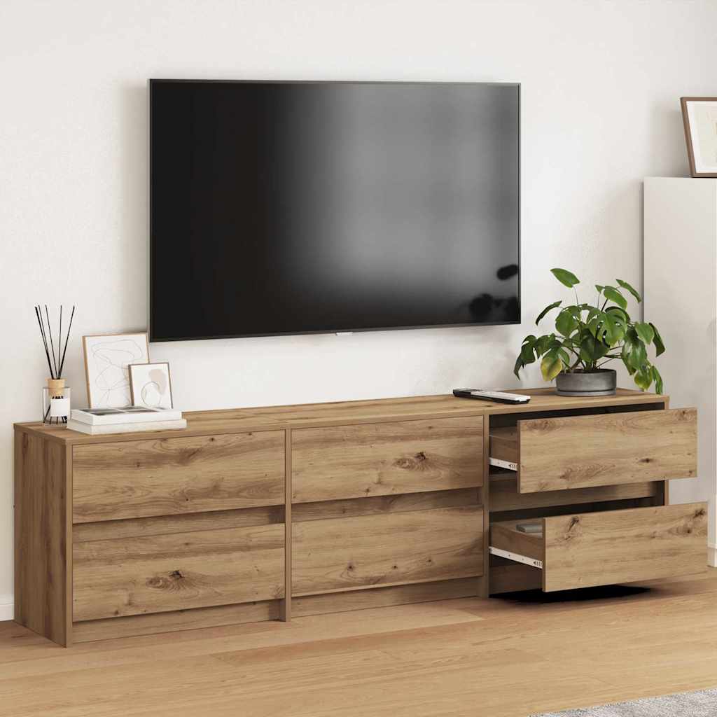 TV-Schränk mit Schubladen Braun 181 x 34 x 50 cm Holzwerkstoff