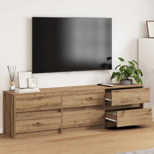 TV-Schränk mit Schubladen Braun 181 x 34 x 50 cm Holzwerkstoff