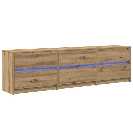 TV-Schränk mit Schubladen Braun 181 x 34 x 50 cm Holzwerkstoff