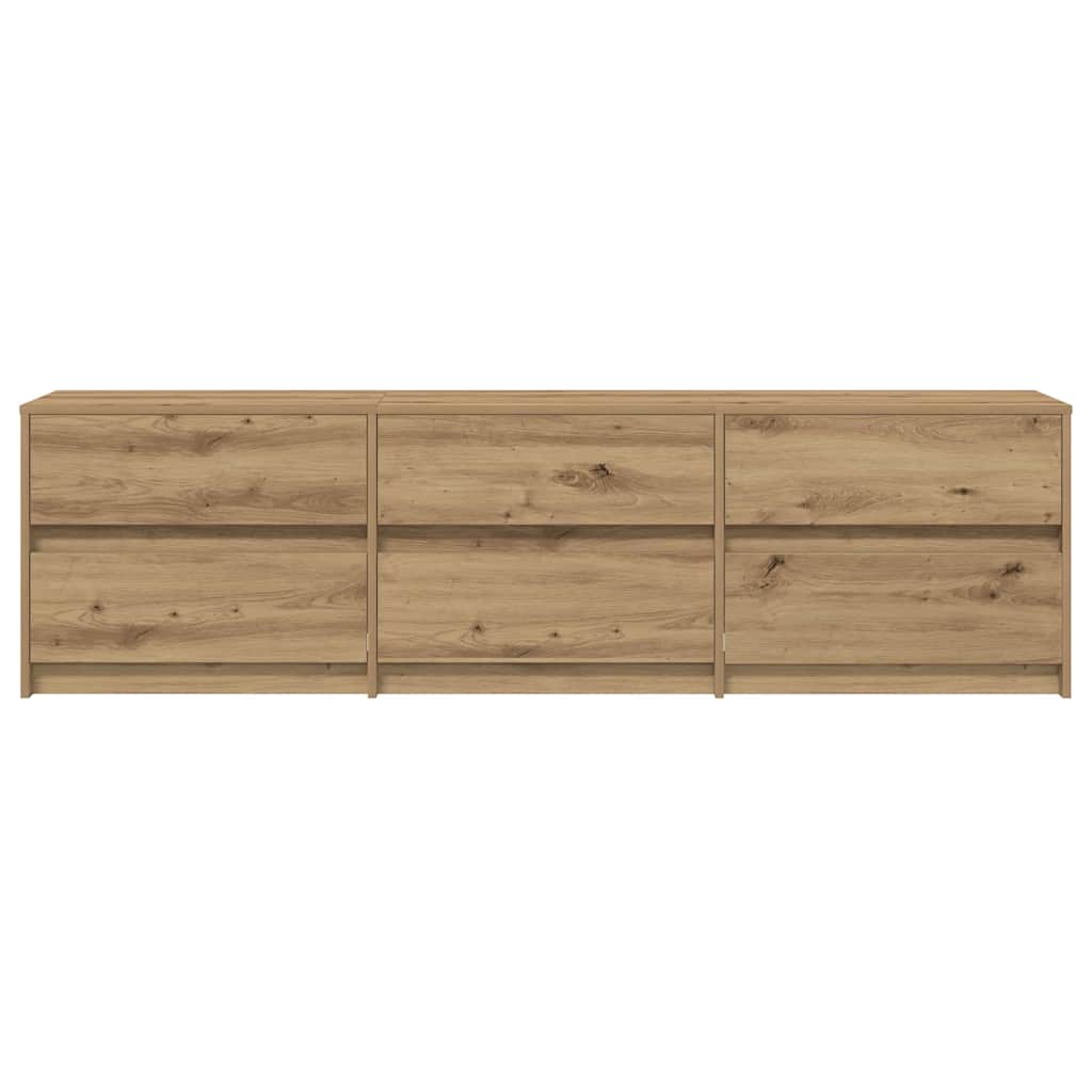 TV-Schränk mit Schubladen Braun 181 x 34 x 50 cm Holzwerkstoff