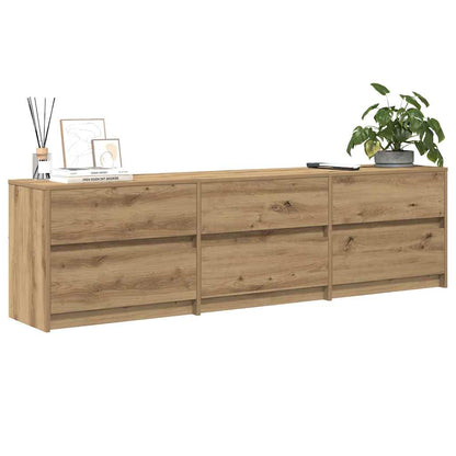 TV-Schränk mit Schubladen Braun 181 x 34 x 50 cm Holzwerkstoff