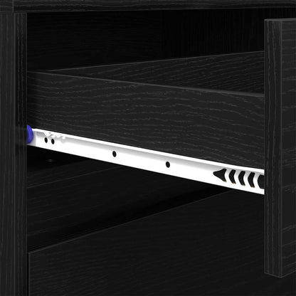 TV-Schränk Schwarz 182 x 34 x 50 cm Holzwerkstoff