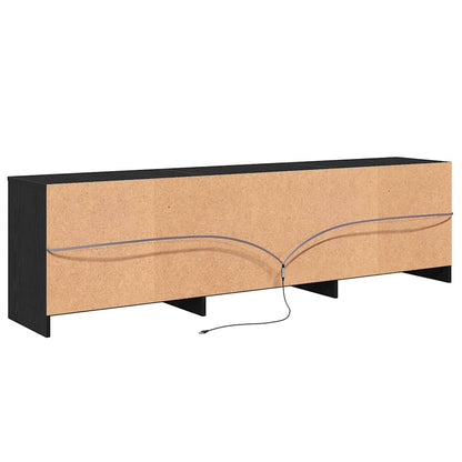 TV-Schränk Schwarz 182 x 34 x 50 cm Holzwerkstoff