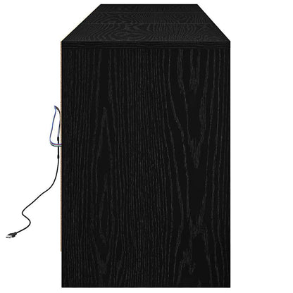 TV-Schränk Schwarz 182 x 34 x 50 cm Holzwerkstoff