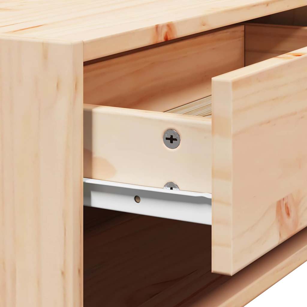 Nachttisch 2 pcs Braun 50 x 32,5 x 24 cm Massivholz Kiefer