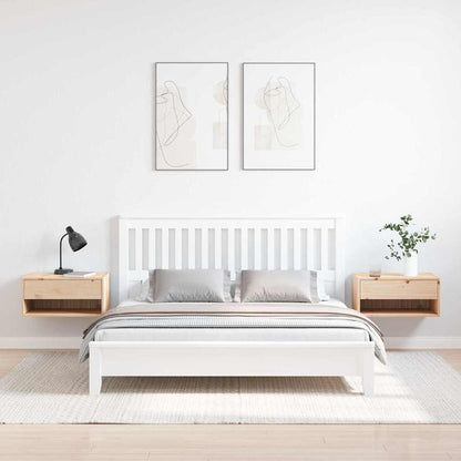 Nachttisch 2 pcs Braun 50 x 32,5 x 24 cm Massivholz Kiefer