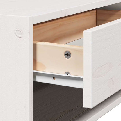 Nachttisch 2 pcs Weiß 50 x 32,5 x 24 cm Massivholz Kiefer