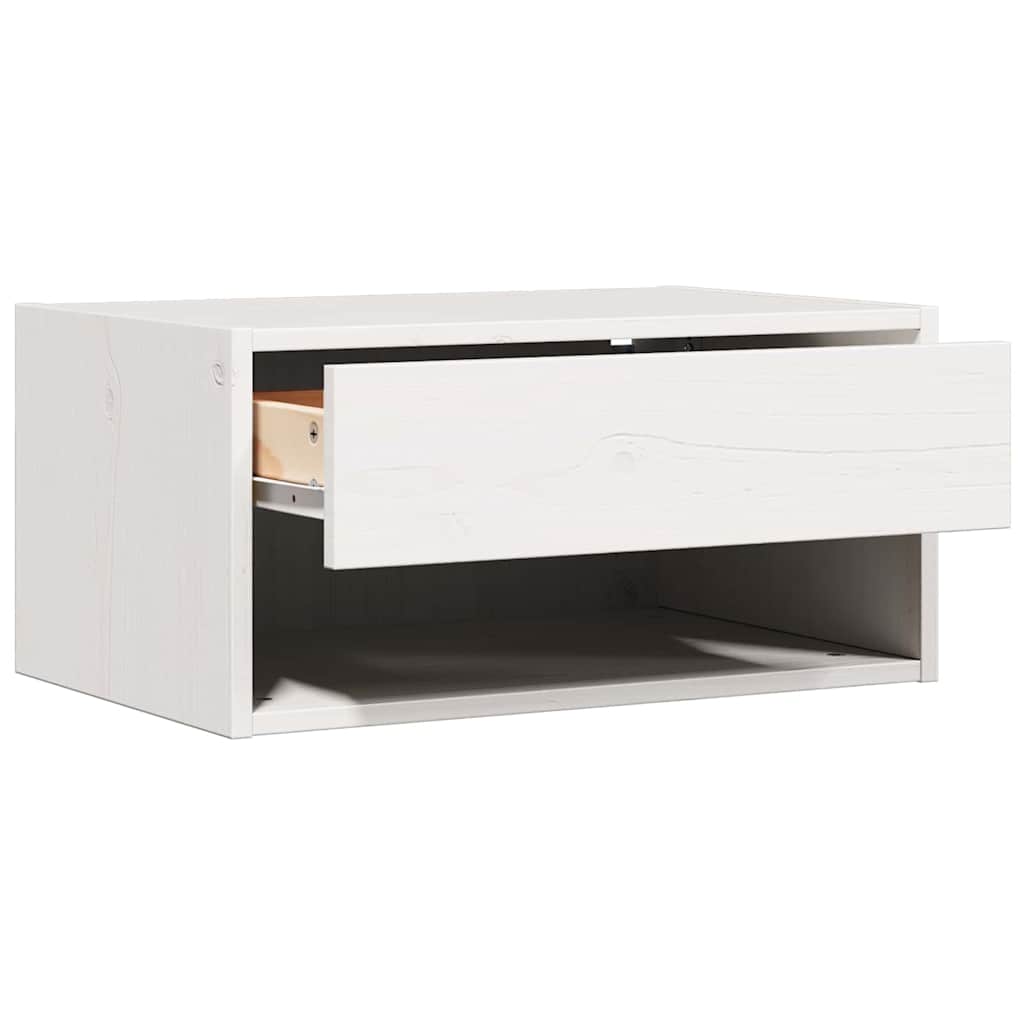 Nachttisch 2 pcs Weiß 50 x 32,5 x 24 cm Massivholz Kiefer