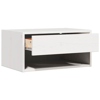 Nachttisch 2 pcs Weiß 50 x 32,5 x 24 cm Massivholz Kiefer