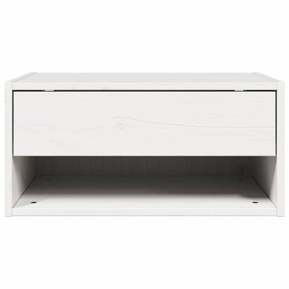 Nachttisch 2 pcs Weiß 50 x 32,5 x 24 cm Massivholz Kiefer