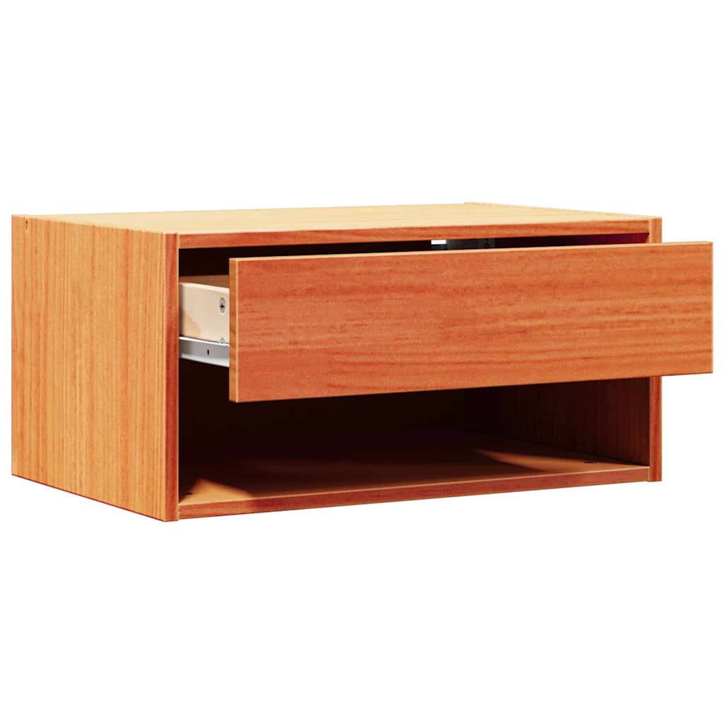 Nachttisch 2 pcs Wachsbraun 50 x 32,5 x 24 cm Massivholz Kiefer