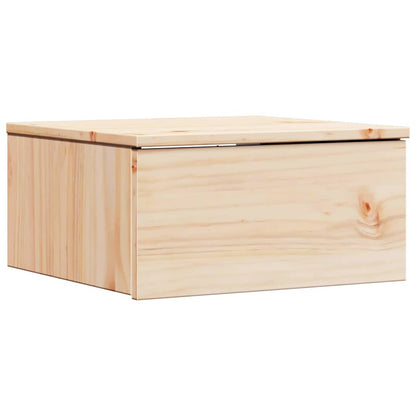 Nachttisch 2 pcs Braun 37 x 35 x 18,5 cm Massivholz Kiefer